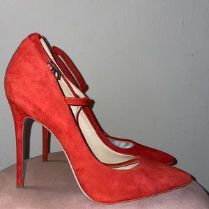 Sam Edelman Dorinda Pumps Red suede heels 10